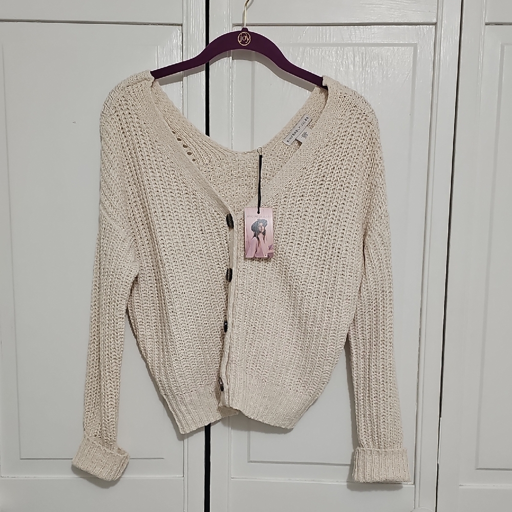 Sincerely Jules Cream Button-Up Cardigan